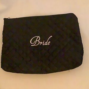 Quilted “Bride” Make Up Pouch